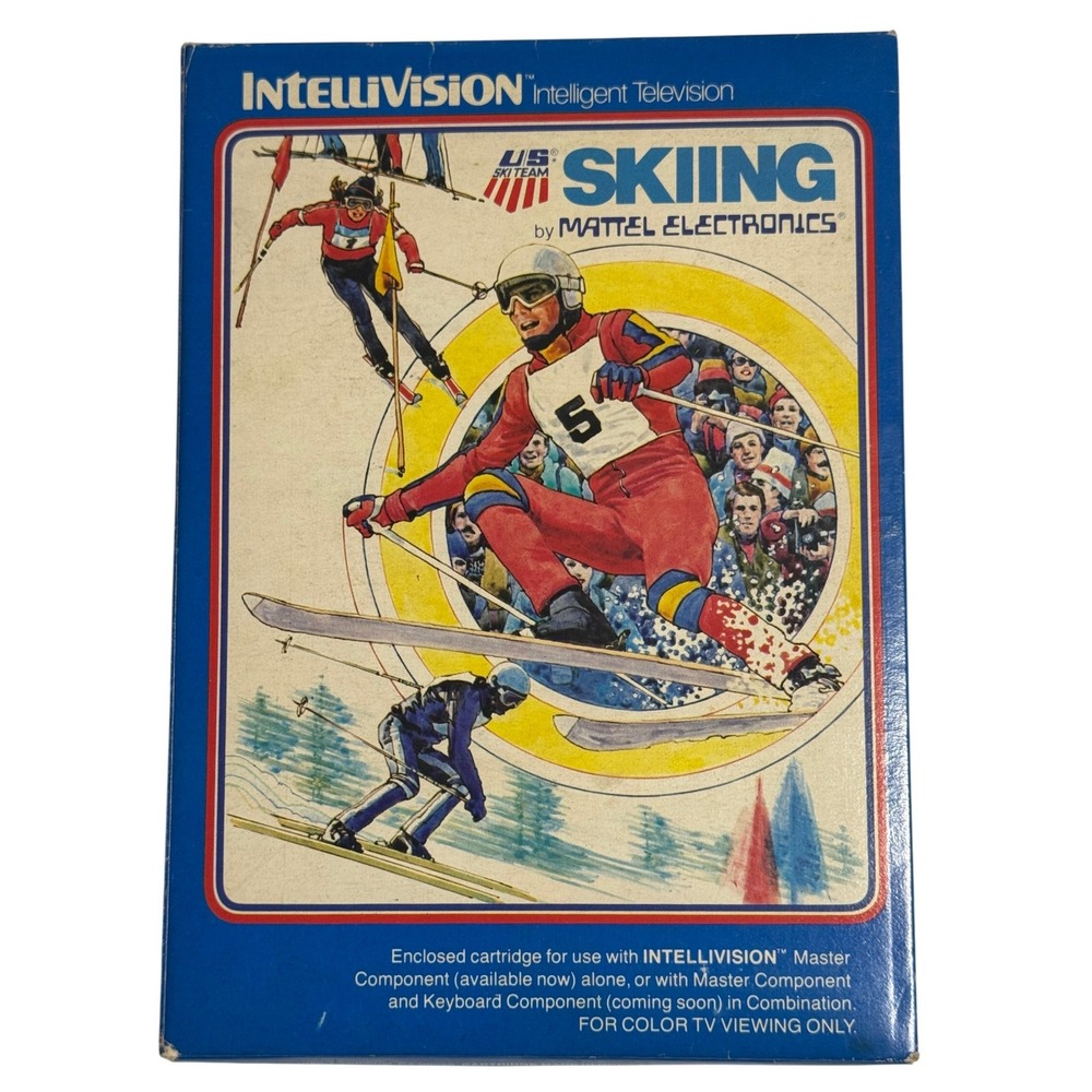 Mattel Electronics Skiing Intellivision Game CIB Vintage